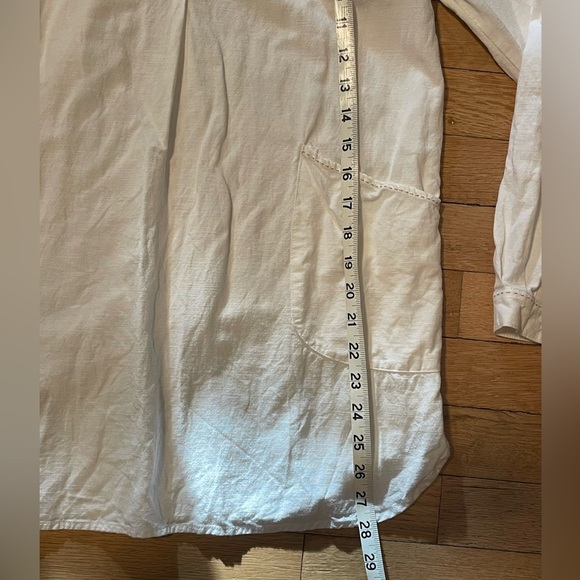 Tribal Women's Cream Linen Tunic Top Size M - Picture 11 of 11